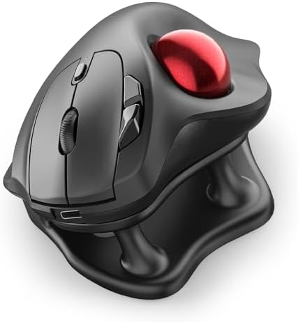 Nulea Wireless Trackball Mouse Ergonomic 21.7 Tilt Stand Thumb Control by Nulea