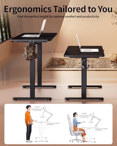 BIZUM Electric Standing Desk 63 x 24 Inch Computer Desk-Gaming Desk Black Home Office Desks Height Adjustable Memory Stand Up Computer Workstation - Image 4