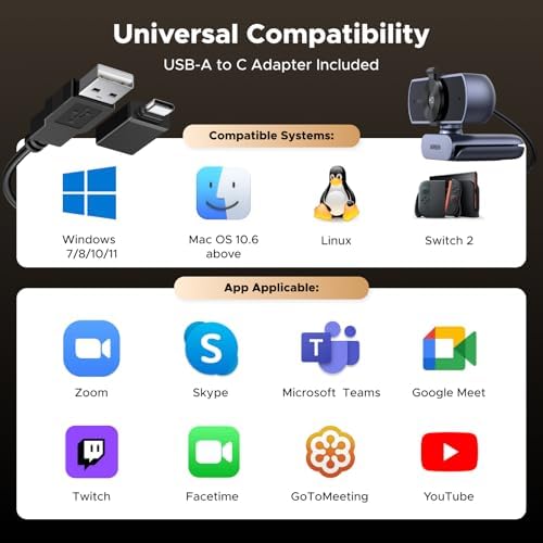 UGREEN 4K@30fps Webcam for PC Ultra HD Web Camera with Noise-canceling Mics - Image 6