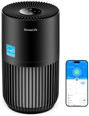 GoveeLife Smart Mini Air Purifier for Bedroom, with App & Alexa Control by GoveeLife