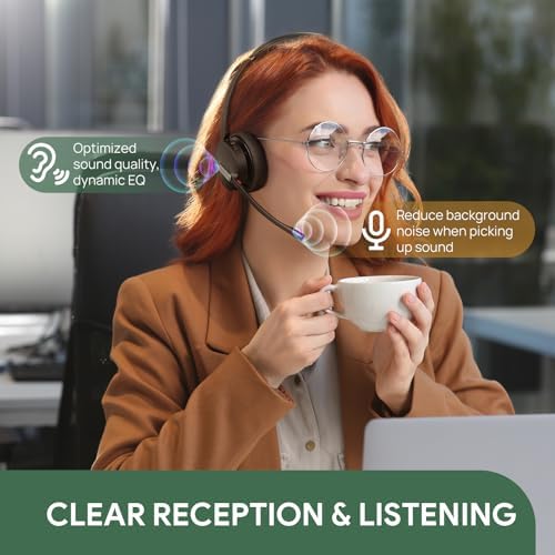 Yealink BH70 Dual UC Wireless Headset with Mic for Work, Bluetooth Headphone Teams&UC Compatible, up to 35h Talk Time, 147g All-Day Wearing Comfort, Perfect for Open Office Home Hybrid Work, USB-C/A - Image 4