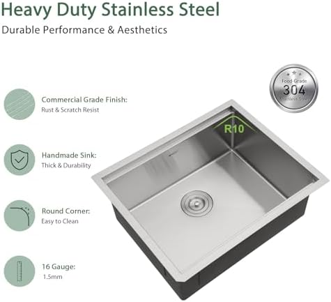 23 Inch Undermount Kitchen Sink Workstation with Accessories - Image 4