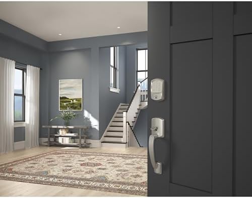 Schlage Encode Smart WiFi Deadbolt Lock with Greenwich Trim, Satin Nickel - Image 6