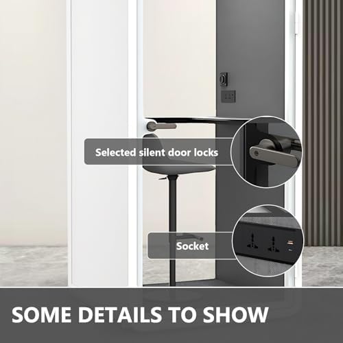 Office Sound Booth with Audio Privacy - Portable Soundproof Booth Includes White Frame with Curved Corners,Soundproof Room with Light,Fans, Magnetic Door Lock&Table for Study (42.52IN) - Image 6