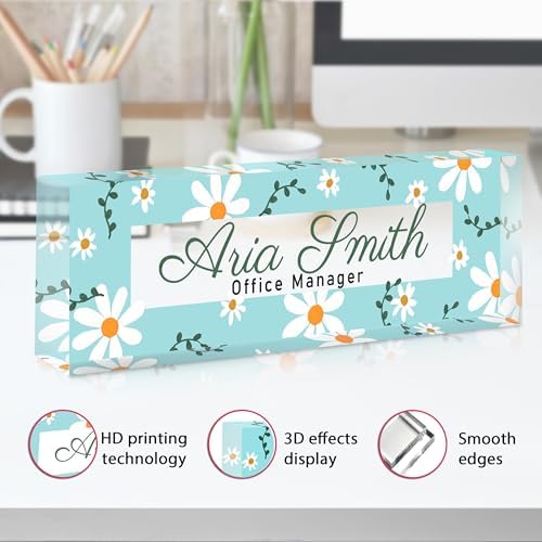 Custom Name Plate for Desk, Acrylic Desk Name Plate Personalized, Employee Appreciation Gifts, Office Desk Accessories for Woman Teacher Nurse, Coworker Gifts for Manager Assistant - Image 3