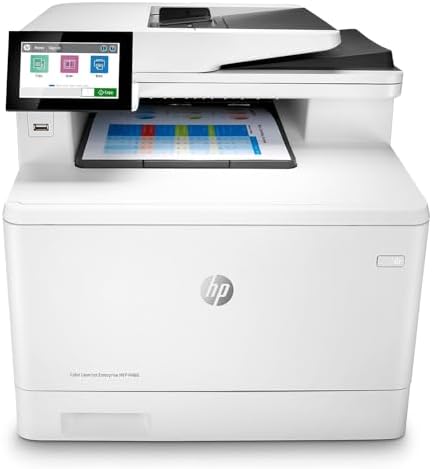 HP Color LaserJet Enterprise M480f Multifunction Duplex Printer, Print, scan, Copy, Fast speeds, Easy Setup, Advanced Security, Best for Small Teams, Ethernet/USB only (3QA55A) by Unknown
