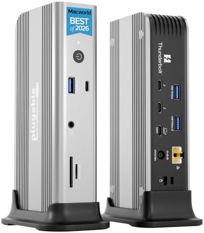 Plugable Thunderbolt 5 Docking Station for MacBook Pro & Windows, 140W by Plugable