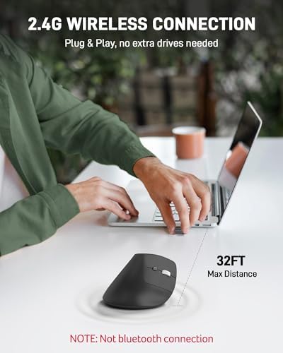 Acer Ergonomic Mouse Wireless, Adjustable DPI Vertical Mouse for Laptop - Image 3
