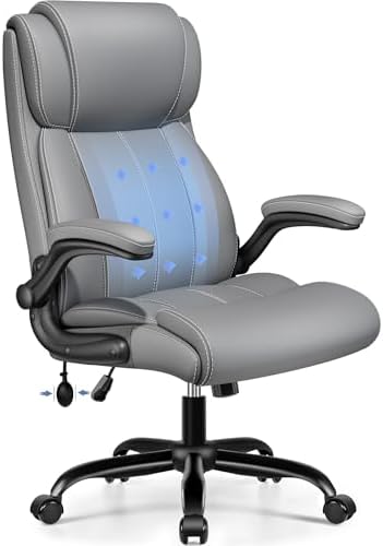 BESTFAIR Ergonomic Office Chair, PU Leather High Back Desk Computer Chair by BESTFAIR