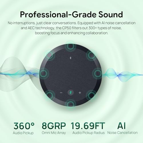 Yealink CP50 Conference Call Speaker and Microphone Teams Room Speakerphone - Image 2