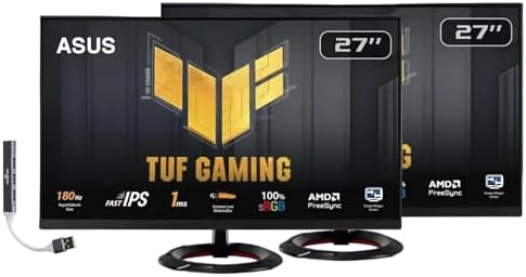 ASUS TUF Gaming 27" FHD IPS Monitor with 1ms Response Time, 2 Pack VG279Q3R by Unknown