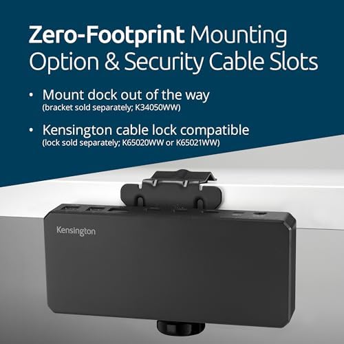 Kensington SD4760P 11-in-1 USB-C Docking Station Triple Monitor DisplayLink, 3xHDMI, 100W Charging for Laptop, 6xUSB A, Ethernet, Audio, for Mac and Windows Driver Require K33622NA, Black - Image 6