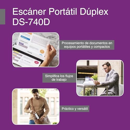 Brother DS-740D Duplex Compact Mobile Document Scanner (Pack of 3) - Image 4
