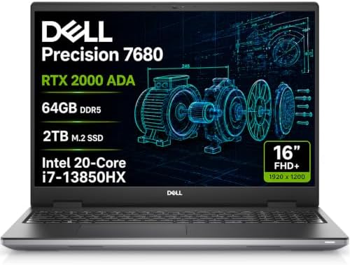 Dell Precision 7680 Laptop, NVIDIA RTX 2000 Ada 8GB, i7-13850HX, 64GB DDR5 by ISTComputers