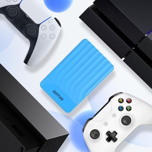 YOTUO 320GB External Hard Drive, Portable Storage Expansion HDD, USB 3.0 & USB-C for PC, Mac, Desktop, Laptop, Smartphone, PS4, Xbox One, Xbox 360, Office & Game, Blue - Image 3