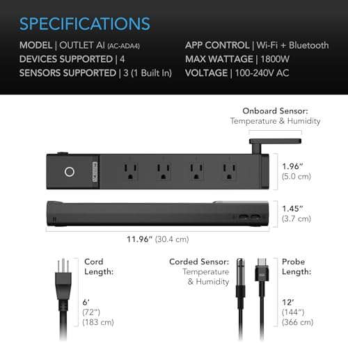AC Infinity Outlet AI, Environment Controller, Smart WiFi Power Strip - Image 7