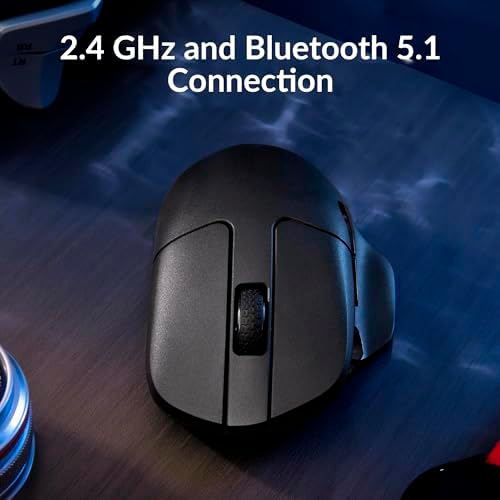 Keychron M7 Wireless Mouse, 26K DPI, 2.4 GHz/Bluetooth/Wired, 63g, Black - Image 3