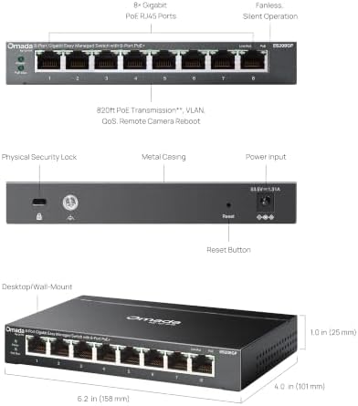Omada ES208GP, 8 Port Gigabit Easy Managed PoE Switch - Image 7
