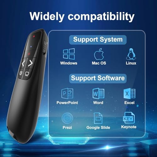 (4 Units) Wireless Presentation Clicker Remote for PowerPoint, Presenter - Image 6