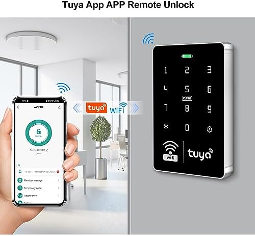 WiFi Tuya APP Access Control System Waterproof Kits RFID Keypad Controller 125KHz 13.56MHz + Door Electric Strike Lock + DC12V Power Supply, 10,000 Large User Capacity - Image 2