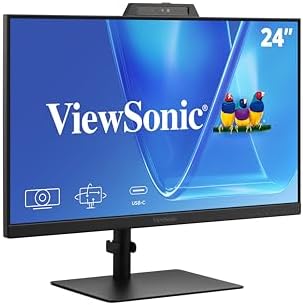 ViewSonic VG2441V 24 Inch 1080p Webcam Monitor, 120Hz, USB C Conferencing by Unknown