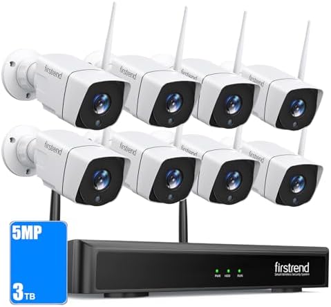 Firstrend Wireless Security Camera System, 5MP 8-Channel CCTV NVR Kit by firstrend