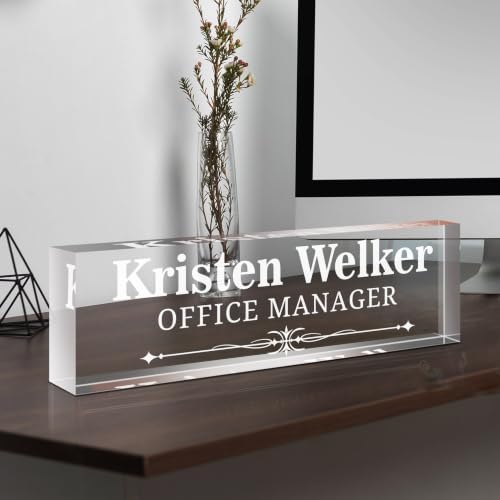 Custom Engraved Name Plate for Desk, Acrylic Desk Name Plate Personalized - Image 5