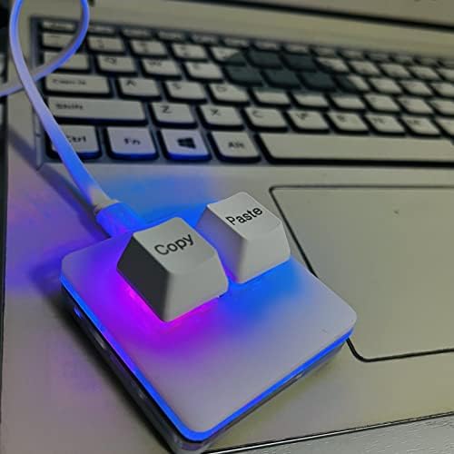 BTXETUEL Copy and Paste 2-Key Keyboard SAYO OSU Keypad Hotswap One Handed Mechanical Gaming Keyboard Cherry Switch RGB Backlit Mini USB Keypad for macros or Rhythm Games - Image 3
