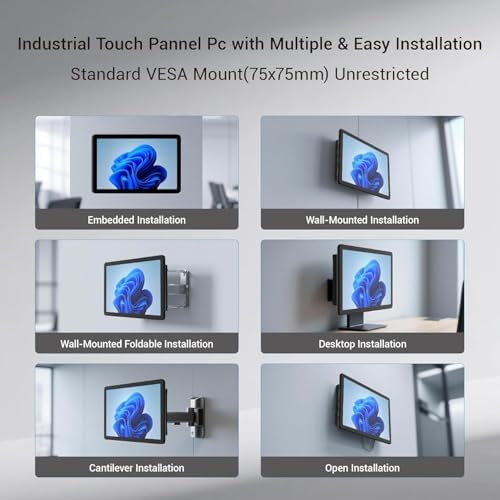 All-in-One Panel PC Industrial Touchscreen Tablet 15.6", Fanless Embedded Panel Computer Win11 Pro N5095 8GB RAM 128GB ROM, Tablet PC 1920 * 1080 IPS, 4xUSB3.0, Full FunctionType-C, HDMI, LAN - Image 6