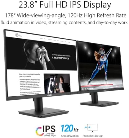 ASUS BE249QG-R 24 Inch 1080P 120Hz Computer Monitor, HDMI, TAA Compliant - Image 2