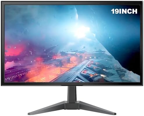 19-inch Full HD 75Hz Compact Thin Monitor with Audio, Suitable for laptops, desktops, and Computers, HD 1440 x 900p, Anti-Glare, LED Display, VGA/HDMI Interface by YOTETION