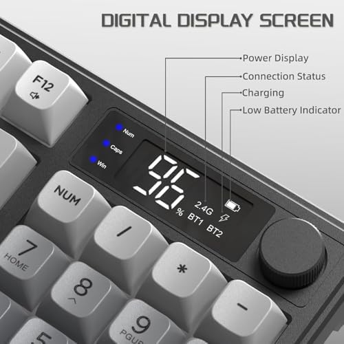 FREEWOLF M96 Wireless Gaming Keyboard Creamy Membrane 94Key ANSI-Moonlight - Image 5