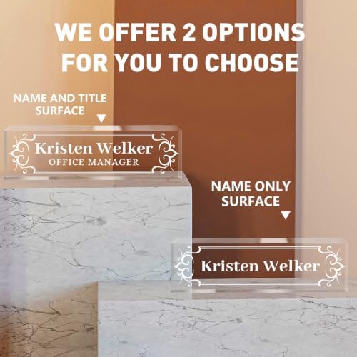 Custom Engraved Name Plate for Desk, Acrylic Desk Name Plate Personalized - Image 2