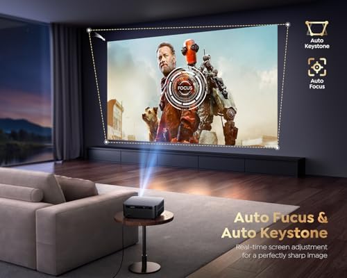 [Ultra Bright/Google TV/4K Support] Smart-Projector with WiFi 6 and Bluetooth, Built-in Apps, Outdoor Movie Proyector, 1080P Home Theater Auto Focus Projector, PUTRIMS K12 (Gray, Standard) - Image 5