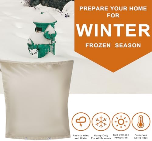 Backflow Preventer Insulation Cover,Pipe Insulation,Outdoor Pipe Covers For Winter Freeze Protection,Outdoor Faucet Covers For Winter Freeze Protection,Insulated Pipe Covers For Outside (30w*26h) - Image 7