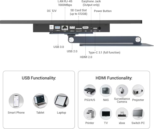 15.6" All-in-One Industrial Desktop Computer, Fanless Android 12 Touchscreen PC with Swivel Mount Rugged RK3399 Tablet, 4GB RAM 64GB ROM, 1920 x 1080 IPS, USB 3.0 for Office/Kiosk/Bar/Warehouse - Image 2