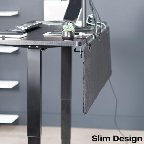 VIVO Black Clamp-on 60 inch Desk Cable Management Sleeve, DESK-SKIRT-60P - Image 5