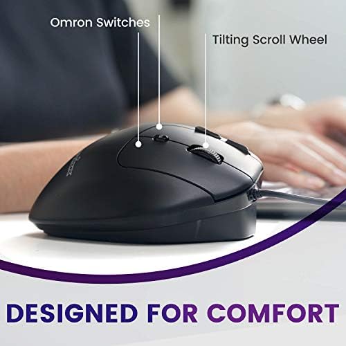 Perixx PERIMICE-520 Wired USB Ergonomic Programmable Trackball Mouse, Adjustable Angle, 8 Button Design, Black (PM-520-11447) - Image 6