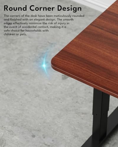 Electric Standing Desk, Gaming Desk, 40 x 24 Inch, Walnut - Image 7