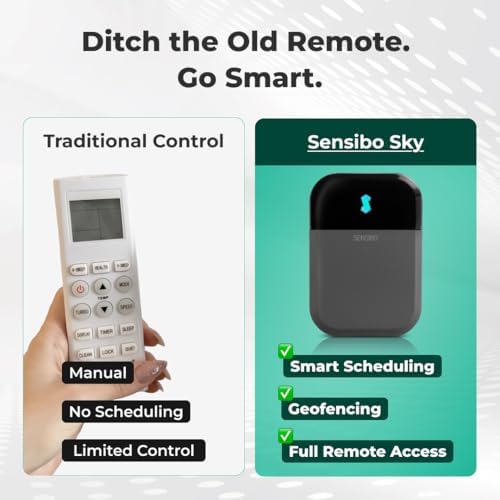 Sensibo Sky, Smart Wireless Air Conditioner Controller. Quick & Easy DIY Installation. Maintains Comfort with Energy Efficient. Automatic Wifi Thermostat Control App. Google, Alexa and Siri Compatible - Image 5