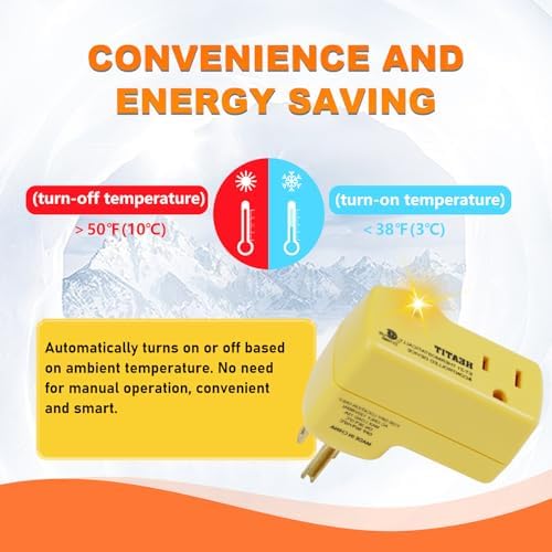 HEATIT ET-21 Freeze Protection Thermostat Outlet, 38°F On/50°F Off 1PCS - Image 3