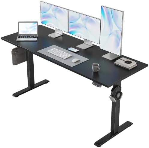Agilestic 60 * 24 Inch Height Adjustable Electric Standing Desk, Black by Agilestic