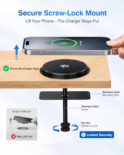 Qi2.2 25W Magnetic Wireless Charger for MagSafe, Recessed Charging Pad - Image 5
