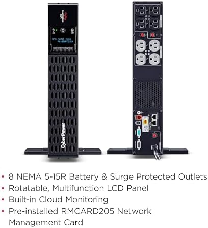 CyberPower PR1000RT2UCN Smart App Sinewave UPS Battery Backup - Image 3