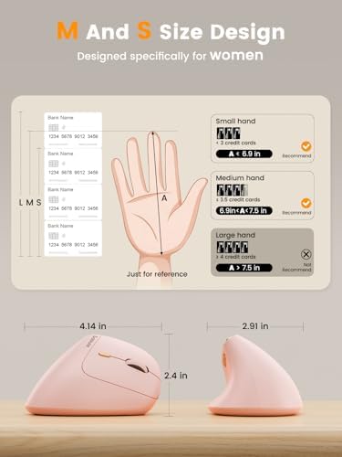 SABLUTE MAM3 Ergonomic Mouse, Vertical Mouse for Small and Medium Hands - Image 3