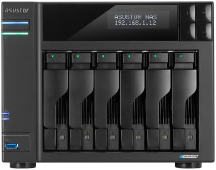 Asustor Lockerstor 6 Gen2+ AS6706T v2 6 Bay NAS, Intel Quad-Core CPU, Dual 5GbE Ports, 8GB DDR4, 4 M.2 SSD Slots, HDMI, Plex Media Server, Network Attached Storage for Video Creators (Diskless) - Image 2