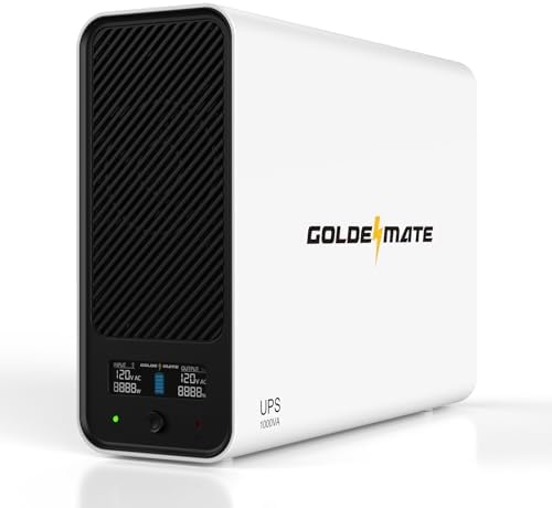 GOLDENMATE Lithium UPS 1000VA 600W + 600VA 360W UPS Battery Backup - Image 2
