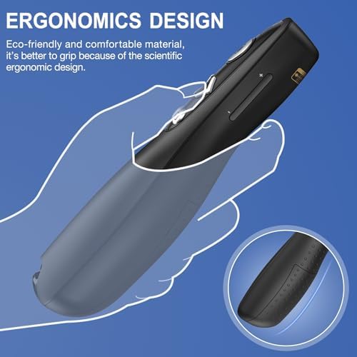 Air Mouse 2-in-1 USB Type C Presentation Clicker Wireless Presenter Remote for PowerPoint, Powerpoint Clicker with Volume Control PowerPoint Slide Advancer for Mac, Computer, Laptop - Image 6