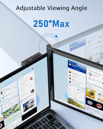 Yodoit Laptop Screen Extender, 14" FHD 1920×1080 Travel Monitor with USB Type C Port and Built-in Speakers Compatible with MacBook - Image 6