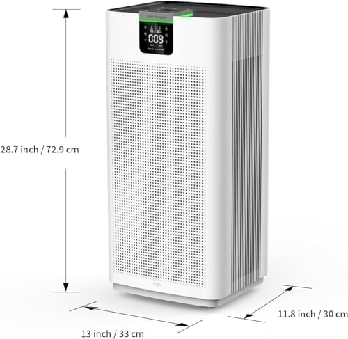 Smart Air Purifiers for Home Large Room Office Up to 4575 ft², APP & Alexa, Dual HEPA & Carbon Air Filter, Quiet Large Air Purifier for 99.97% Dust Pollen Smoke Pet Dander Allergies Odors VOCs, JF999 - Image 2
